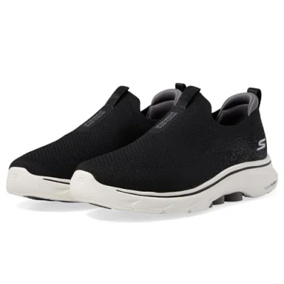 Abbildung von Skechers Herren Go Walk 7 Sneaker, Schwarz Und Anthrazit Textil, 42 EU