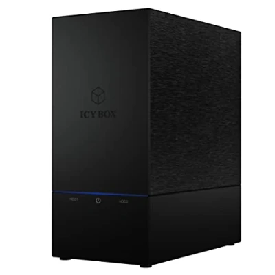 Abbildung von ICY BOX IB RD3621U3 Externes RAID System (0/1/Single/Large) für 2X 3,5 Zoll SATA HDD, USB 3.0 (UASP), III, Lüfter, Standby, schwarz, 60045
