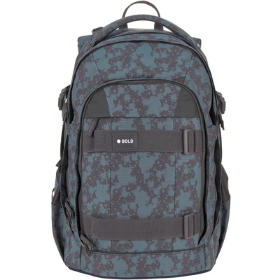 Abbildung von Bold Lässig Schulrucksack mit Reflektoren und höhenverstellbarem Rückenteil/School Backpack Spots blue