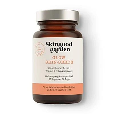 Abbildung von Skingood Glow Skin Care Kapseln für ein verbessertes Hautbild Nahrungsergänzung zur natürlichen Hautpflege gegen Pigmentflecken und freie Radikale 60