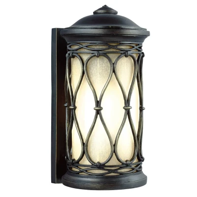 Abbildung von Feiss FE Wellfleet S Wandleuchte 1xE27 antik Bronze H:32,1 L:18,6 B:16 IP44