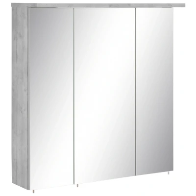 Abbildung von Schildmeyer Spiegelschrank 128522, steingrau, 70,5 x 16 72,5 cm