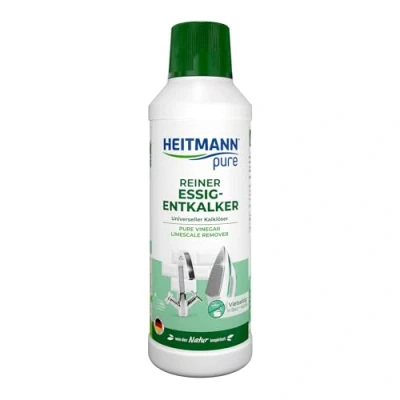 Abbildung von HEITMANN pure Reiner Essig Entkalker: Kraftvoller Kalklöser Für Küche &amp; Bad, Frei von chemischen Zusätzen, Biologisch Abbaubar, Haushaltsgeräte und Oberflächen 500 ml