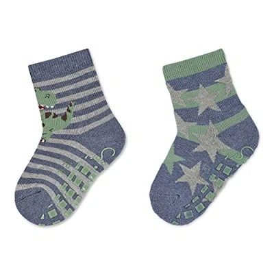 Abbildung von Sterntaler Baby Jungen ABS Söckchen DP T Rex+Sterne Hausschuh Socken, Tintenblau, 25/26