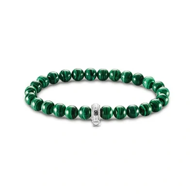 Abbildung von Thomas Sabo Charm Armband grüne Steine 925 Sterlingsilber X0284 475 6