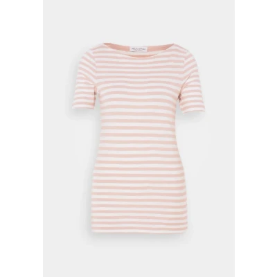 Abbildung von Marc O&#039;Polo Short Sleeve BOAT NECK Striped Tshirt print, Damen, Größe: XXS, Rose