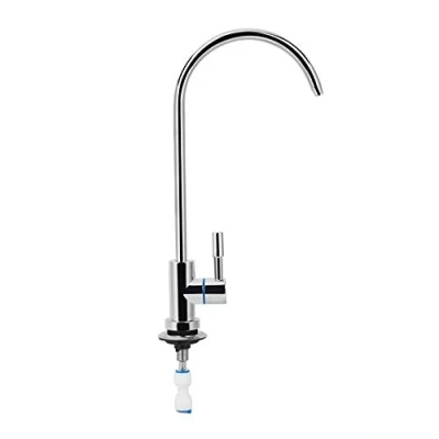 Abbildung von GAESHOW Verchromt Umkehrosmose Wasserhahn, RO Trinkwasser Filter Küchenarmatur, Edelstahl Wasserfilter Hals Küchenarmatur