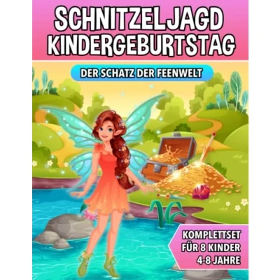 Abbildung von Schnitzeljagd Kindergeburtstag der Schatz Feenwelt: Schatzsuche für Kinder mit Feen Komplettset Schatzkarte, Rätseln, Einladungen, Urkunden und vieles mehr!