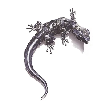 Abbildung von 3D Gecko Form Aufkleber Selbstklebend Reflektierend Wasserdicht Abziehbilder für Auto LKW Motorrad Fenster Stoßstange Wand, Grau
