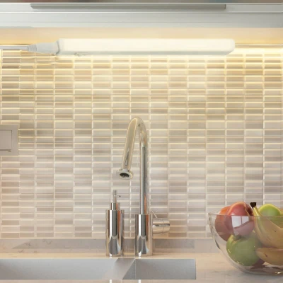 Abbildung von BRILONER Unterbauleuchte Küche LED, 31,3 cm, neutralweißes Licht, Schrankbeleuchtung, LED Leiste erweiterbar, Unterbaulampe 4W, 400 lm, Weiß