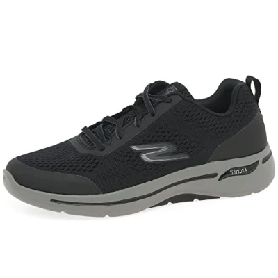 Abbildung von Skechers Herren Go Walk Arch Fit Idyllic Sneaker, Black Textile Synthetic, 43 EU