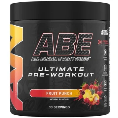 Abbildung von Applied Nutrition ABE Pre Workout Pulver Booster für Energie &amp; Leistung mit Citrullin, Kreatin Monohydrat, Beta Alanin (375 g 30 Portionen)(Fruit Punch)