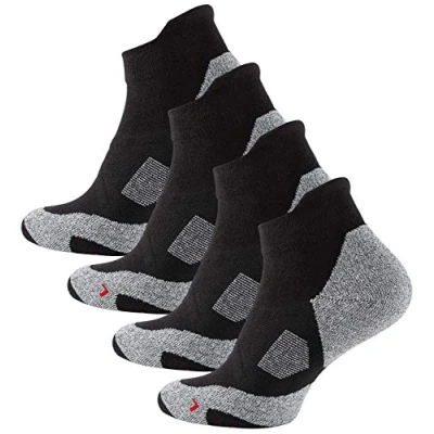 Abbildung von STARK SOUL Performance Sneaker Sportsocken (2 Paar), Damen &amp; Herren, Kurze Funktionssocken, atmungsaktiv, Laufen, Joggen, Radsport, Fitness, Triathlon, Wandern, Schwarz, Gr. 43 46