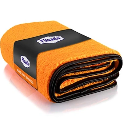 Abbildung von Filzada® 1x Orange Giant Auto Trockentuch XXL (60 x 90 cm) 720 GSM Ultra Saugfähig Mikrofasertuch Handtuch mit Feinstfaser für eine professionelle Autopflege
