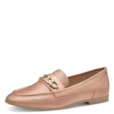 Abbildung von s.Oliver Damen Loafer ohne Absatz Klassisch Elegant, Gold (Champagne), 39 EU
