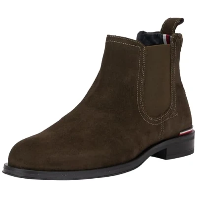Abbildung von Tommy Hilfiger Core Rwb Suede Chelsea (Stiefeletten, Herren, Grün (Black), 42 Eu