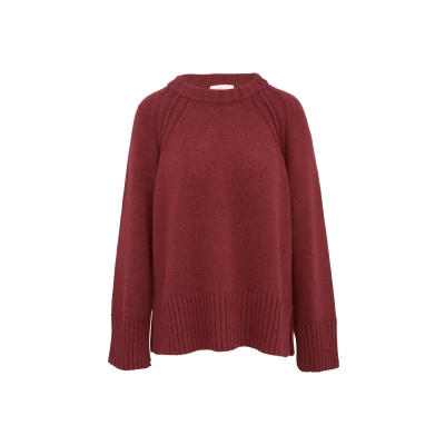 Abbildung von s.Oliver RAGLANÄRMELN Strickpullover, Damen, Größe: 34, Rubinrot