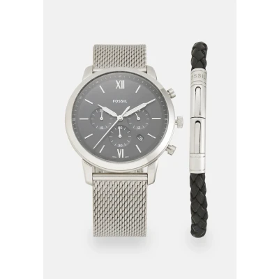 Abbildung von Fossil SET Chronograph silvercoloured, Herren, Größe: One Size, Silver coloured