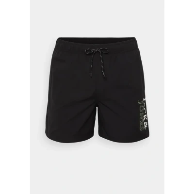 Abbildung von Jack &amp; Jones Jpstmaui Jjswim Double LOGO Badeshorts, Herren, Größe: XS, Black