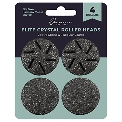 Abbildung von Own Harmony Ersatzrollen: Nachfüller für elektrischen Hornhautentferner CR2100 Pediküre Fußfeile Professionelle Fußpflege glatte Füße 4er Pack Ersatzköpfe (2 Normal und 2 Extra Stark)