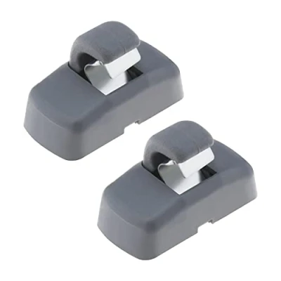 Abbildung von 2tlg Auto Sonnenblenden Haken Clips 3B0857561B 21312312231 Kompatibel mit Transporter T4 Van Camper Caddy MK3 Golf MK4 Grau