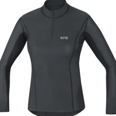 Abbildung von GORE Wear Winddichtes Damen Stehkragen Unterzieh Shirt, M Women WINDSTOPPER Base Layer Thermo Turtleneck, 40, Schwarz, 100322