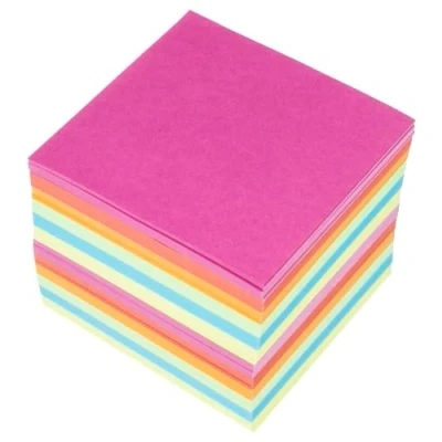 Abbildung von Kangaro Zettel für Notizzettelbox 9x9x9cm sortierte Farben Shrumpf 700 Blatt