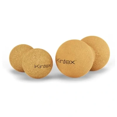Abbildung von Kintex Faszien Peanut aus Kork, 13,5 cm oder 16 cm, Duoball zur Selbstmassage, Eigenmassage, Faszienkugel mit umlaufender Rille für die Wirbelsäule (8 x 16)