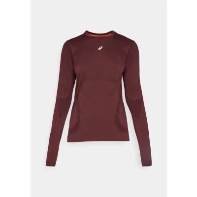 Abbildung von Asics ROAD Seamless TOP Langarmshirt, Damen, Größe: Large, Rubble red
