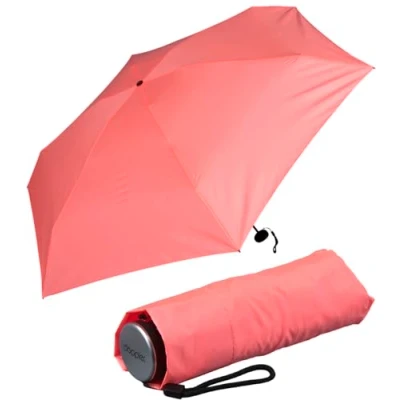Abbildung von Doppler Super Mini Fiber Compact Taschenschirm extem leicht und klein neon Coral