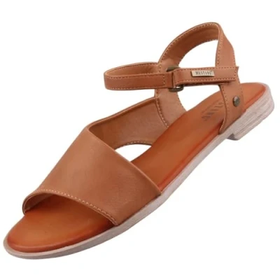 Abbildung von Mustang Shoes Sandale, Sommerschuh, Sandalette, Riemchensandale in asymmetrischer Form