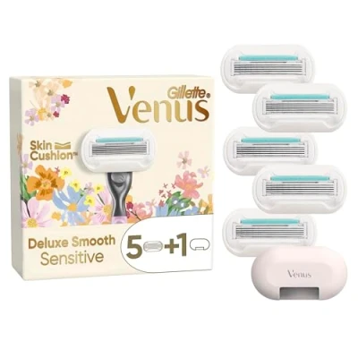 Abbildung von Gillette Venus, Rifle Paper Co. + Venus Deluxe Smooth Sensitive Rasierklingen x5
