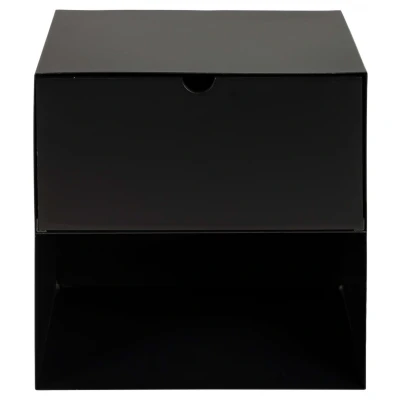 Abbildung von AC Design Furniture Jeppe Nachttisch, H: 30 x B: T: 25 cm, Schwarz, Metall/MDF, 1 Stk.