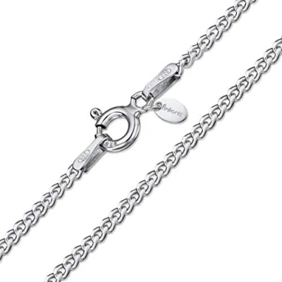 Abbildung von Amberta 925 Sterlingsilber Damen Halskette Panzerkette 1.3 mm Verschiedene Längen: 40 45 50 55 60 65 70 cm (45cm)