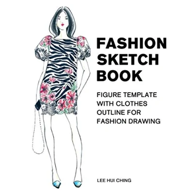 Abbildung von Fashion Sketch Book Figure Template with Clothes Outline for Drawing: Large Female Dressing Easily Sketching ... Drawing &amp; Coloring Sketchbook Beginner)