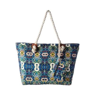 Abbildung von DonDon Strandtasche XXL Familie Badetasche Damen Beach bag groß mit Reißverschluss Kunstwelten