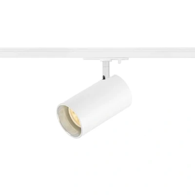 Abbildung von SLV ASTO TUBE 1 Phasen Spot, Stromschienenleuchte, Innenbeleuchtung für Wohnzimmer, Schlafzimmer, Küche, Diele Kinderzimmer Aluminium, zylindrisch, GU10, max. 1x10W, weiß