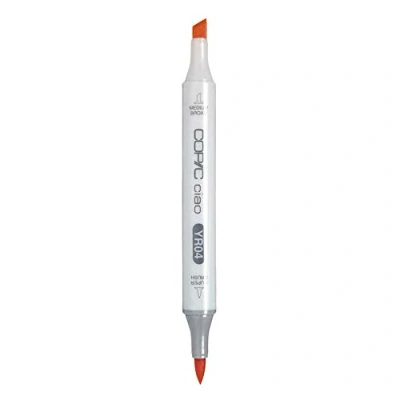 Abbildung von COPIC Ciao Marker Typ YR 02, Light Orange, vielseitiger Layoutmarker, mit einer mittelbreiten und Brush Spitze