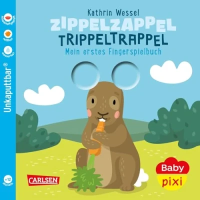 Abbildung von Baby Pixi (unkaputtbar) 113: Zippelzappel Trippeltrappel: Mein erstes Fingerspielbuch Ein Buch mit Gucklöchern ab 12 Monaten (113)