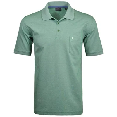 Abbildung von RAGMAN Herren Softknit Polo mit Brusttasche, Kurzarm XXL, Minze 385