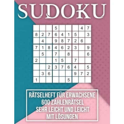 Abbildung von Sudoku Rätselheft für Erwachsene 600 Zahlenrätsel sehr leicht und mit Lösungen: Toller Rätselspaß Senioren Sudokus. Starkes Training das logische Denken.
