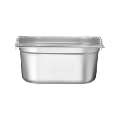 Abbildung von HENDI Gastronormbehälter, mit Griffen, Temperaturbeständig von 40 bis 300C, Heissluftöfen Kühl und Tiefkühlschränken Chafing Dishes Bain Marie, 9,5L, GN 1/2, 265x325(H)150mm, Edelstahl