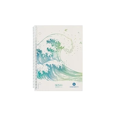 Abbildung von Herlitz 50033492 GREENline Spiralblock, A5, 70 Blatt kariert, 80 g/m², Weiß