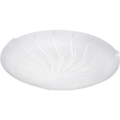 Abbildung von EGLO LED Deckenleuchte Margitta 1, 1 flammige Deckenlampe klassisch, Wohnzimmerlampe aus Metall in Weiß, Glas Klar mit Granille Kristallen, Schlafzimmerlampe, Flurlampe warmweiß, Ø 25 cm