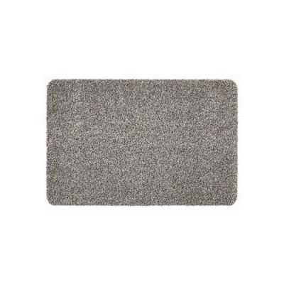Abbildung von andiamo Fußmatte Samson Schmutzfangmatte aus Baumwolle für den Hauseingang einsetzbar als innen, Fußabtreter im überdachten Außenbereich oder Haustiermatte 60 x 40 cm Granit