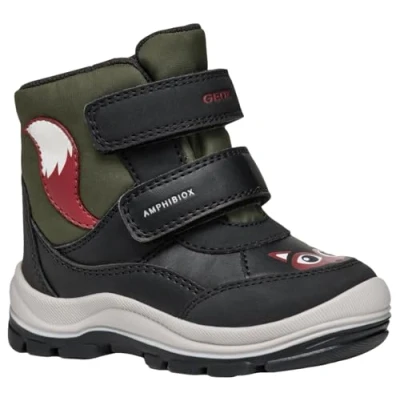 Abbildung von Geox B FLANFIL Boy ABX Snow Boot, Black/DK Green, 27 EU