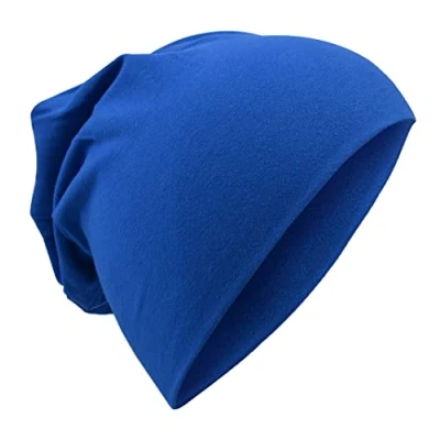 Abbildung von Miobo Kinder Slouch Beanie Mütze,Baumwolle,Unifarbe Blau L