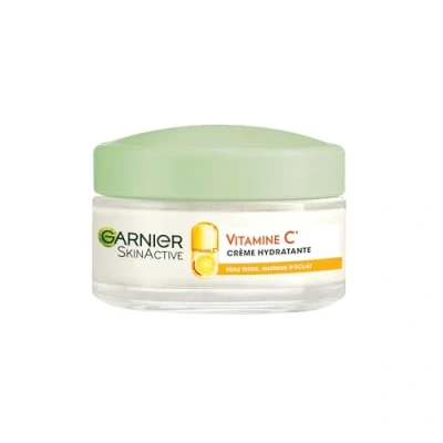 Abbildung von GARNIER Skin Active Feuchtigkeitscreme Bio Feuchtigkeit &amp; Glanz nährt, glättet hellt den Teint Vitamin C Zitrusfrüchte Vegan Cruelty Free dunkle Haut mit Mangel an 50 ml