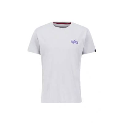 Abbildung von Alpha Industries PUFF LOGO Tshirt print, Herren, Größe: 3XL, Pastel grey