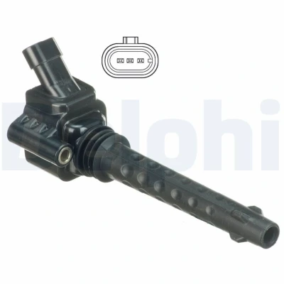 Abbildung von DELPHI GN10528 12B1 Zündspule 3 12 FIAT: BRAVO 2, Grande Punto Hatchback, 500L, ALFA ROMEO: Giulietta ABARTH: 500 / 595 695 Hatchback